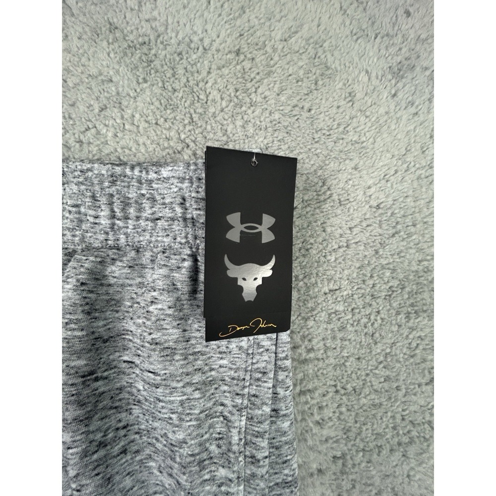 Under Armour Men's Size XL UA Project Rock Terry 5" Shorts Loose Heather Grey - Picture 4 of 10